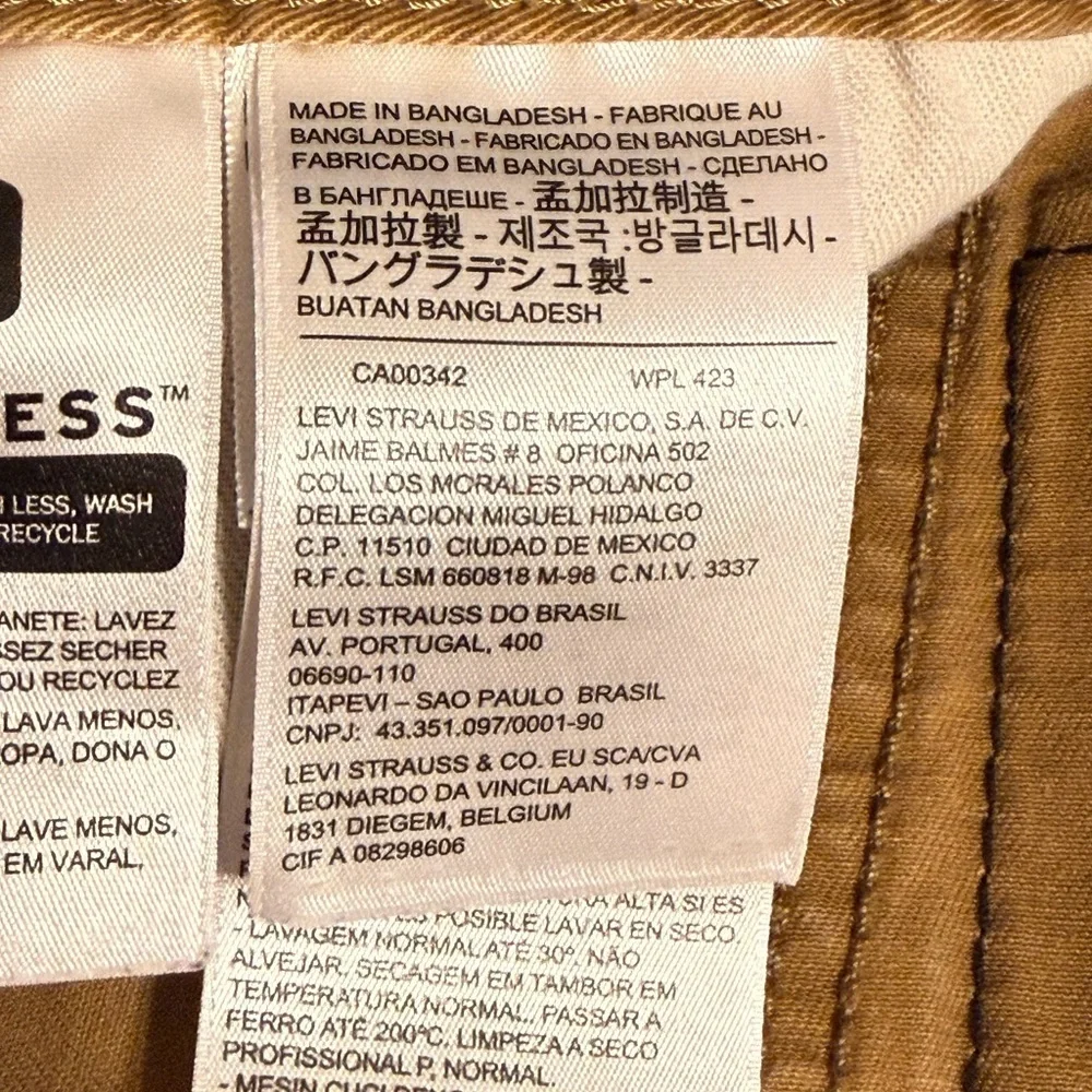Levi’s 514 Straight Fit Jeans Men Tag 34x34 Tan Khaki Cotton Twill Casual Pants